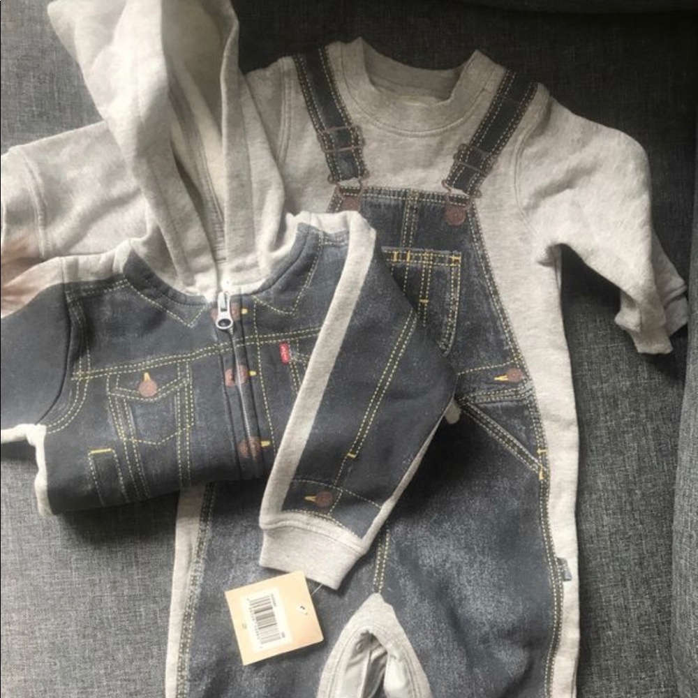 12 month jumpsuit and sweater